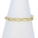Yellow Gold Fancy Twist Paperclip Chain Bracelet 8" - 18k Italy