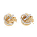 Yellow Gold Love Knot Large Stud Earrings - 14k Textured Pierced