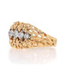 Yellow Gold Diamond Five-Stone Ring - 14k Round Brilliant .50ctw Nugget-Inspired Yellow Gold Diamond Five-Stone Ring - 14k Round Brilliant .50ctw Nugget-Inspired