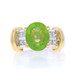 White Gold Peridot & Diamond Ring - 14k & 18k Oval 4.62ctw White Gold Peridot & Diamond Ring - 14k & 18k Oval 4.62ctw