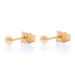Yellow Gold Filigree Teardrop Earrings - 18k Studs w/ Enhancers Convertible