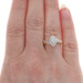 Yellow Gold Diamond Cluster Halo Bypass Ring - 10k Round .25ctw Engagement