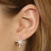 Yellow Gold Diamond Starburst Stud Earrings 14k Rd .42ctw North Star Pierced