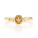 Yellow Gold Diamond Solitaire Ring - 14k Round Brilliant Cut Floral Child's Yellow Gold Diamond Solitaire Ring - 14k Round Brilliant Cut Floral Child's