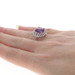 White Gold Amethyst Diamond Halo Ring - 14k Round 3.85ctw White Gold Amethyst Diamond Halo Ring - 14k Round 3.85ctw