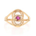 Yellow Gold Ruby Solitaire Ring - 10k Round .18ct Yellow Gold Ruby Solitaire Ring - 10k Round .18ct