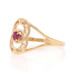 Yellow Gold Ruby Solitaire Ring - 10k Round .18ct Yellow Gold Ruby Solitaire Ring - 10k Round .18ct