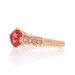 Rose Gold Tourmaline Diamond Ring - 10k Round 1.23ctw Etched Milgrain Rose Gold Tourmaline Diamond Ring - 10k Round 1.23ctw Etched Milgrain
