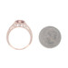 Rose Gold Tourmaline Diamond Ring - 10k Round 1.23ctw Etched Milgrain Rose Gold Tourmaline Diamond Ring - 10k Round 1.23ctw Etched Milgrain