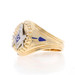 Yellow Gold Blue Lodge Men's Master Mason Ring - 10k Enamel Masonic Sz 10