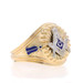 Yellow Gold Blue Lodge Men's Master Mason Ring - 10k Enamel Masonic Sz 10