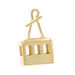 Yellow Gold Cable Car Charm - 18k Aerial Transporation Yellow Gold Cable Car Charm - 18k Aerial Transporation