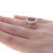 Yellow Gold Amethyst Diamond Cocktail Halo Ring - 10k Oval 3.60ctw