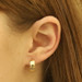 Yellow Gold Huggie Hoop Earrings - 18k Pierced