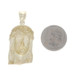 Yellow Gold Men's Jesus Pendant - 10k Crown of Thorns Yellow Gold Men's Jesus Pendant - 10k Crown of Thorns