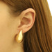 Yellow Gold Large Teardrop Stud Earrings - 18k Pierced
