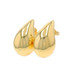 Yellow Gold Large Teardrop Stud Earrings - 18k Pierced