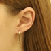 Yellow Gold Paperclip Hoop Earrings - 18k Pierced