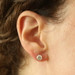 White Gold Diamond Stud Earrings - 14k Round Brilliant 2.00ctw GIA