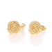Yellow Gold Love Knot Stud Earrings - 14k Textured Rope Pierced Yellow Gold Love Knot Stud Earrings - 14k Textured Rope Pierced
