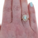 Yellow Gold Australian Opal Diamond Halo Ring 14k Marquise Cabochon 1.06ctw