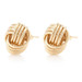 Yellow Gold Knot Large Stud Earrings - 14k Pierced