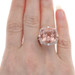 Rose Gold Morganite Diamond Double Halo Ring - 14k Square Cushion 16.57ctw