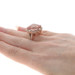 Rose Gold Morganite Diamond Double Halo Ring - 14k Square Cushion 16.57ctw