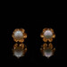 Yellow Gold Cultured Pearl Stud Earrings - 14k Buttercup Pierced Screw-Ons
