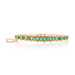 Yellow Gold Emerald & Diamond Bangle Bracelet 6 1/2" - 14k Round 4.02ctw
