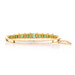Yellow Gold Emerald & Diamond Bangle Bracelet 6 1/2" - 14k Round 4.02ctw