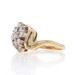 Yellow Gold Diamond Cluster Cocktail Bypass Ring - 14k Round Brilliant .50ctw