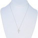 White Gold Diamond Cross Pendant Necklace 14k Round .33ctw Faith Adjustable