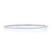 White Gold Diamond Graduated Journey Bangle Bracelet 6 3/4" - 14k Round .62ctw