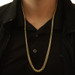Yellow Gold Diamond Cut Curb Chain Men's Necklace 30 1/4" - 10k