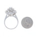 White Gold Diamond Vintage Cluster Cocktail Ring -14k Round 1.26ctw Flower Swirl