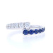 White Gold Sapphire Diamond Bypass Band 14k Round .97ctw Ring
