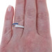White Gold Sapphire Diamond Bypass Band 14k Round .97ctw Ring