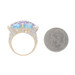 Yellow Gold Amethyst Blue Topaz Diamond Ring 14k Triangle & Lozenge 5.20ctw Sz6 Yellow Gold Amethyst Blue Topaz Diamond Ring 14k Triangle & Lozenge 5.20ctw Sz6