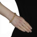 Yellow Gold Fancy Cable Chain Bracelet 8" - 18k Crosshatch-Textured