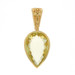 Yellow Gold Lemon Quartz Solitaire Enhancer Pendant 18k PearMixed 18.96ct Floral