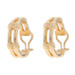 Yellow Gold Round Double Hoop Earrings - 14k Clip-Ons