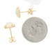 Yellow Gold Opal & Diamond Halo Stud Earrings 14k Round Cabochon 1.06ctw Pierced Yellow Gold Opal & Diamond Halo Stud Earrings 14k Round Cabochon 1.06ctw Pierced