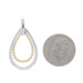 White Gold Diamond Halo Teardrop Pendant - 14k Round Brilliant .51ctw