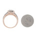 Le Vian Diamond Cluster Cocktail Halo Ring Rose Gold 14k Round 1.25ctw Sz 7 1/4