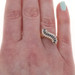 EFFY Sapphire Diamond Bypass Ring - Yellow Gold 14k Round 1.05ctw Stripe Curve EFFY Sapphire Diamond Bypass Ring - Yellow Gold 14k Round 1.05ctw Stripe Curve