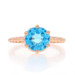 Rose Gold Apatite Solitaire Ring - 14k Round 1.30ct Rose Gold Apatite Solitaire Ring - 14k Round 1.30ct