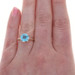Rose Gold Apatite Solitaire Ring - 14k Round 1.30ct Rose Gold Apatite Solitaire Ring - 14k Round 1.30ct