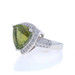 White Gold Tourmaline Diamond Halo Ring - 14k Trillion 7.52ctw