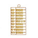 Yellow Gold Abacus Charm - 14k Counting Frame Mathematics Moves Yellow Gold Abacus Charm - 14k Counting Frame Mathematics Moves
